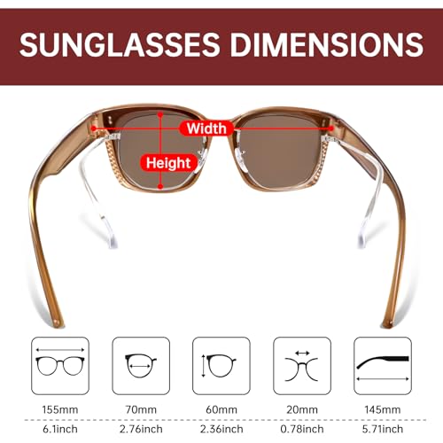 Polarized Fit Over Glasses Sunglasses for Women Men, Oversized Square Sun Glasses UV400 Protection Shades for Driving2