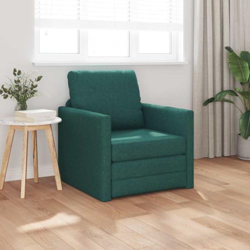 Generico Sofá cama 60 cm verde oscuro tela Sofás, 4106625