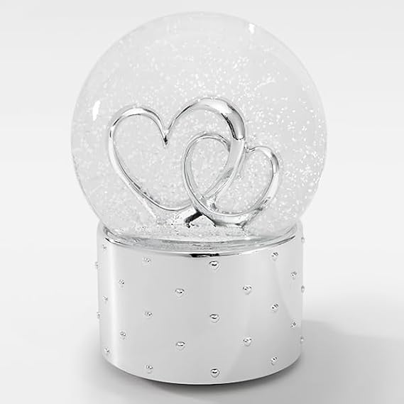THINGS REMEMBERED Engraved Two Hearts As One Snow Globe (Free Customization)