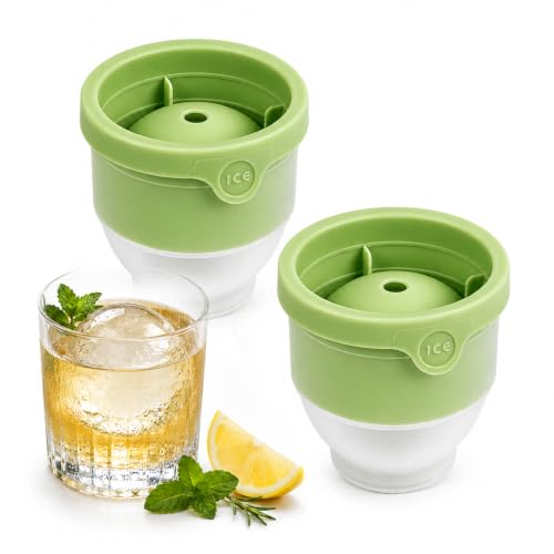 Moldes para hielo redondos con tapa 2 unidades silicona miniatura 1