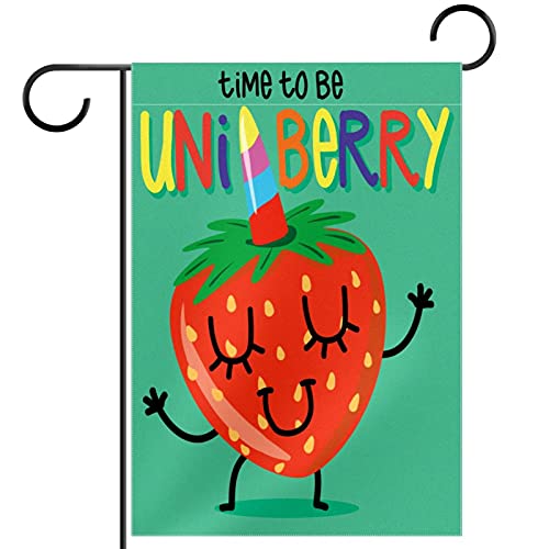Drapeau de bienvenue licorne pour décoration de jardin quatre saisons