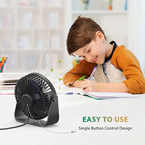 Faraday FD03 Usb Desk Fans 5 Inches Portable Table Fans 360° Head Rotation Small Personal Desktop Fan thumb #2