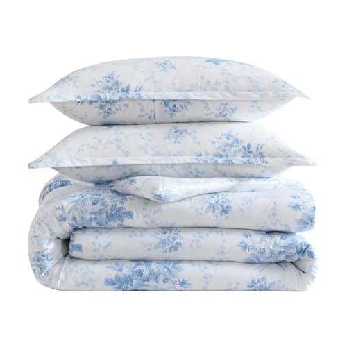 Parure de lit double en coton Laura Ashley bleu pour chaque saison