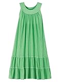 AmeriMark Anthony Richards Women's Crinkle Gauze Sun Dress 100% Cotton Sleeveless Dress Tropical Green XL