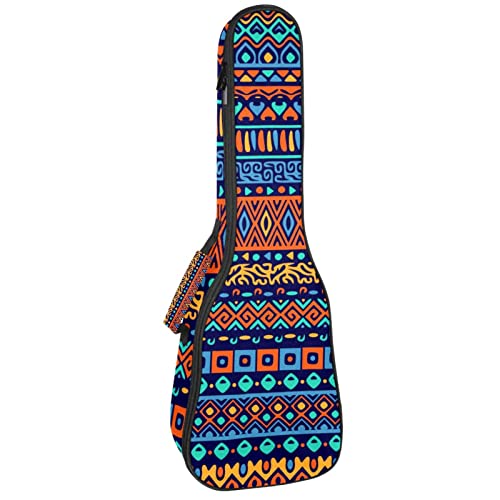 Housse ukulélé concert mandala : protection vintage 10mm au style bohème raffiné