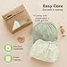 2-Pack Waterproof Pack and Play Sheets, Mini Crib Sheets Fitted for Boy, Girl - 38 x 26 Viscose from Bamboo Pack N Play Mattress Sheets for Graco, Toddler Playard Baby Crib Sheets Neutral (Foxtrot)