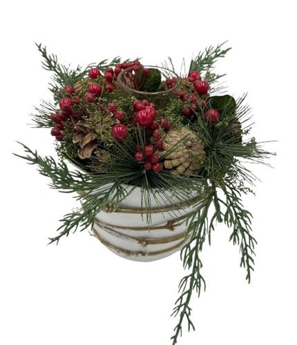 Adventskranz Adventsgesteck mit Zapfen & Beeren – Kranz oder Gesteck...