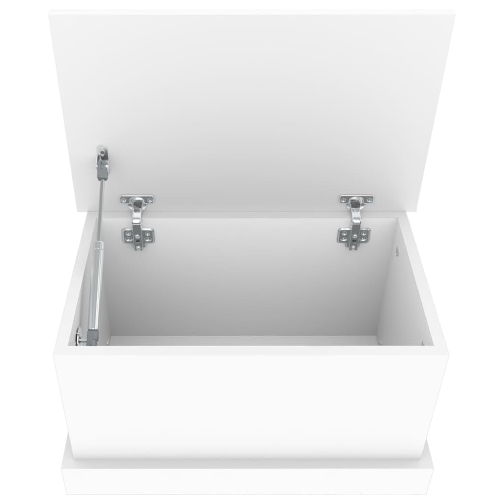 Aufbewahrungsbox Holzwerkstoff 50 x 30 x 28 cm Weiß mit Deckel – Stabile Ordnungsbox für Wohnzimmer und Büro