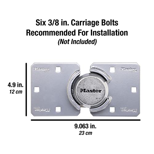 Master Lock Chrome Puck Lock, Heavy Duty Hidden Shackle Lock and Hasp, Solid Steel Lock for Trucks, Trailers, or Vans, M736XKAD