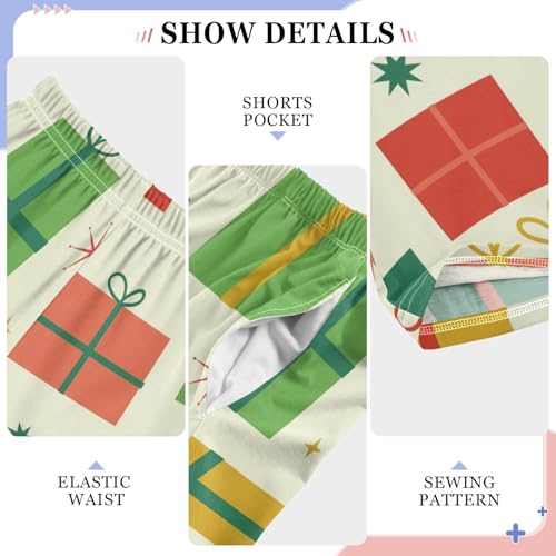 Boys' Pants Retro Long Bottoms Jogger Pants Elastic Waist Trousers with Pockets S-XL4