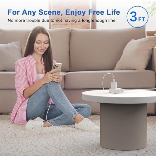 Image of iPhone 17 Charger Fast Charging,iPhone USB C Fast Charger & 3FT Type C USBC to C Woven Cable Cord for Apple iPhone 17e /17 /17 Pro Max /17 Pro /Air /16 Pro Max /16 Plus /15,iPad Pro /Air /Mini,iPad 11th /A16