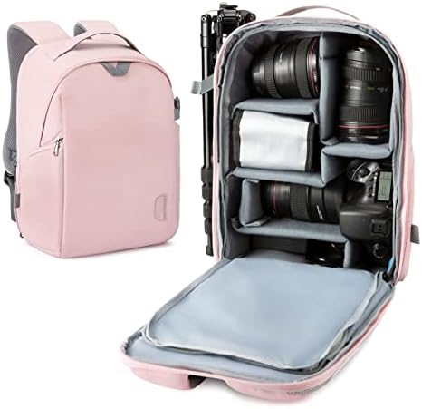 BAGSMART Camera Backpack, DSLR SLR Camera Bag Backpack Fits 15.6 Inch Laptop