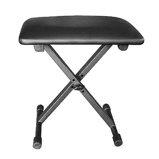 CHOYUE Banc de Piano Banc de Clavier Style X Hauteur Réglable, Siège de Chaise de Tabouret de Clavier Rembourré pour Claviers Électroniques et Pianos Numériques Noir - Les Beatles, Paul McCartney, John Lennon, RIngo Starr, George Harrison