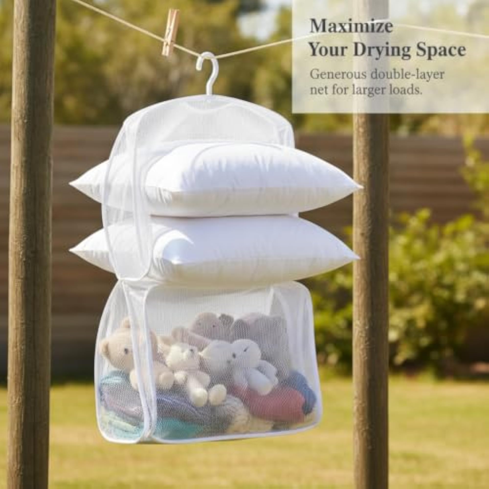 Multi-Functional Outdoor Windproof Pillow Drying Net Bag