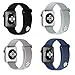 Juego de 4 pulseras compatibles con iWatch de 38mm/40 mm, Jsdoin Silicona...