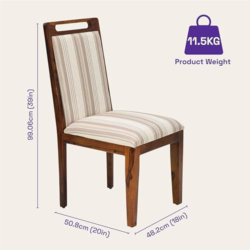 Image of Wakefit Lunith Sheesham Chair Set of 2