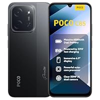 Xiaomi POCO C85, Smartphone 6+128GB, Display 6,9" 120Hz 7,99mm Design, MediaTek Helio G81-Ultra Octa-core, Doppia fotocamera AI da 50MP, 6000mAh, garanzia di 2 anni, Nero, Caricabatteria non incluso