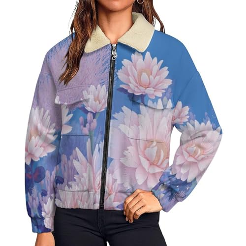 Veste polaire femme chaude et manteau zippé doux corail de rêve