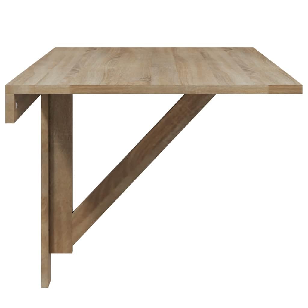 Table Murale Rabattable en chêne 100x60 cm, Pliable et escamotable, Meuble Compact pour Cuisine, Bureau, Balcon, terrasse, idéal pour et Usage intérieur extérieur