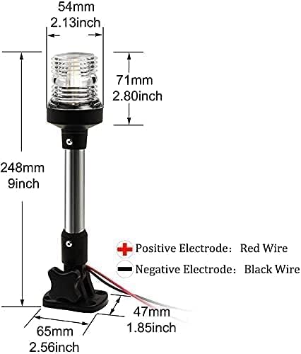 YOUNG MARINE Boat All Around LED Fixed Mount Navigation Light, 12-24 VDC