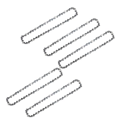 5 Stücke Sägeketten 8 Zoll Kettensäge Kette, 1/4" 1,2mm 45 Gliederkette Universal-Kette für Kompatibel mit allen 8" Mini Kettensäge für Gartenbau Landwirtschaft, Baumschnitt