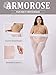 ARMOROSE Plus Size Ultra Strong Tights for Women, 40D T-Croth Semi-Sheer Pantyhose Rip-Resist High Waist Stockings