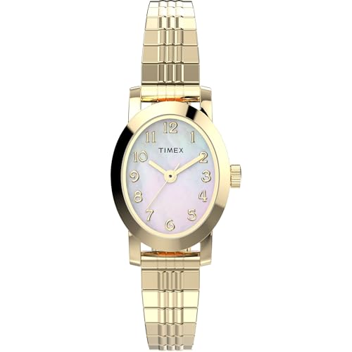 Image of Timex Women's Cavatina Watch - TPearl Dial Gold-Tone Case