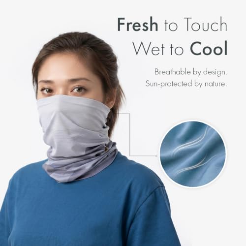 Image of WHTE MOSS Cooling Neck Gaiter for Sun Protection UPF 50+( | Ultra-soft face gaiter with moisture-wicking cooling fabric, 4-way stretch and breathable comfort gator for outdoor sports.
