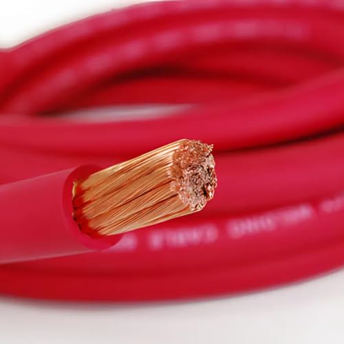 Nassau 2 AWG Welding Cable Battery Wire 600V (Red, 150FT)