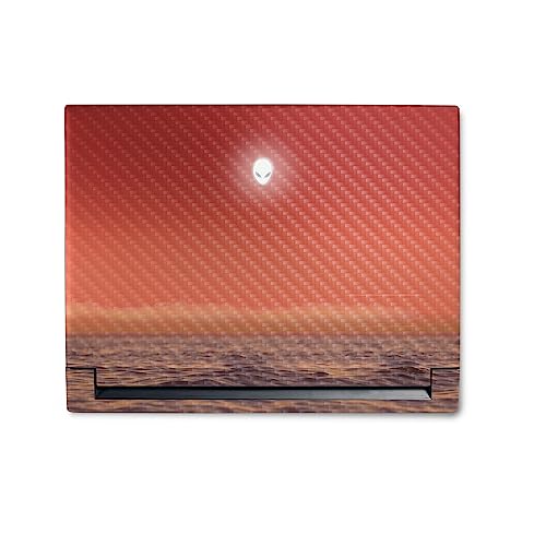 Image of MightySkins Carbon Fiber Skin Compatible with Alienware M18 R1 (2023) Full Wrap Kit - Red Horizon | Protective, Durable Textured Carbon Fiber Finish | Easy to Apply & Change Styles | Made in The USA