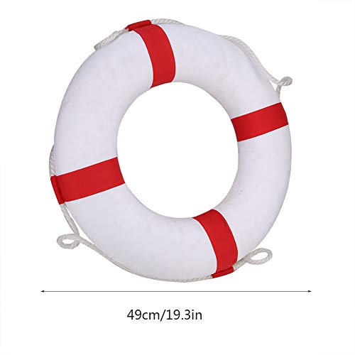 Anillos de Seguridad para Piscinas Anillos de Espuma para Nadar Anillos Salvavidas con Cuerda de Nylon Niño Adulto Salvavidas Boya Salvavidas Blanco