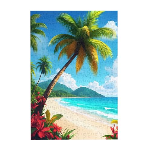 ���V�̖؂Ɉ͂܂ꂽ�g���s�J���r�[�` 300�s�[�X �ؐ��p�Y�� �m��p�Y�� �y�����Q�[�� �]�`�������W �m�猸�� �q�� ��l ������� �Ǌ|�� �a���� 38cm×26cm