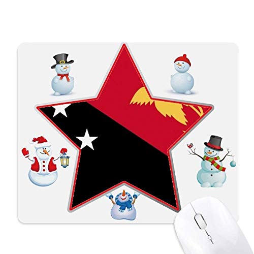 Tapis de souris motif drapeau Papouasie-Nouvelle-Guinée cadeau de Noël famille original