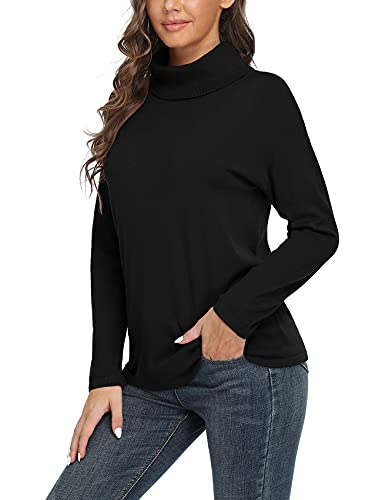 VIISHOW Women's Turtleneck Sweater Long Sleeve Cozy Warm Sweater Casual Lightweight Soft Pullover Jumper Tops2