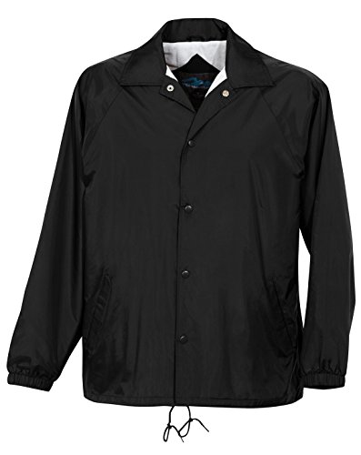 Tri-Mountain 100% Taffeta Nylon Lightweight Water-Resistant Jacket Black
