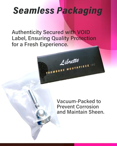 Libretto 12C Trombone Mouthpiece, 2Μm Silver Plated Mouthpiece W/Vacuum Packing thumb #4