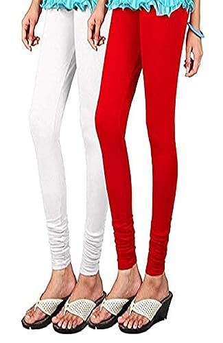 Image of Ultra Soft Cotton Slim fit Solid Color Attractive Casul wear Leggings for Womens - Pack of 2 pcs