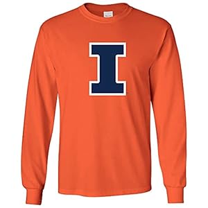 UGP Campus Apparel AL02 – Illinois Fighting Illini Primary Logo Long Sleeve – 2X-Large – Orange