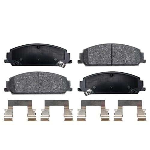 Image of Detroit Axle - Brake Pads for 2008-2009 Pontiac G8 [Base, GT ONLY] Front and Rear Ceramic Brake Pads with Hardware Replacement