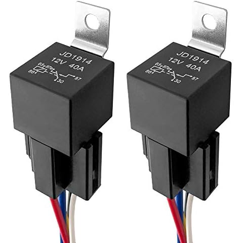QWORK 2 Pcs 12V Car Relay Kit Cover