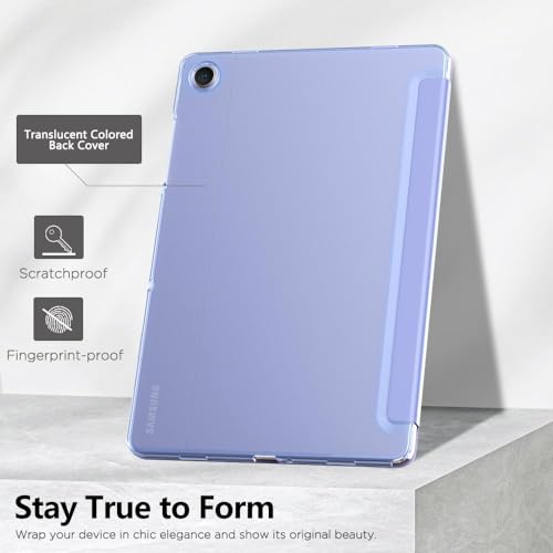 Image of MoKo for Samsung Galaxy Tab A11 Plus / A11+ Case 11 Inch 2026, Galaxy Tab A9 Plus / A9+ Case 11 Inch 2024, Slim Stand Hard PC Translucent Back Shell Smart Cover, Auto Wake /Sleep, Lavender Purple