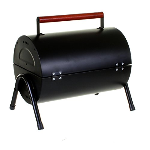 Marko Outdoor BBQ Portable Barrel Barbecue Steel Table Top Outdoor Garden Camping Picnic Grill - Image 3