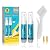 NADAMOO Grout Pen Gray, 2 Pcs Large Size 20ml Tile Grout Paint Pen, Grout Shine Touch Up Repair Marker Tile Gap Coating- Restore and Renew Grout Line, with 2 Replacement Nibs and 1 Cleaning Brush