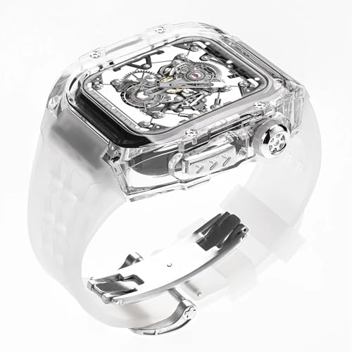 Ensemble de bracelet de montre en caoutchouc transparent anti-sueur pour Paspbase 9/8