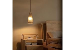 Modern Pupl Wicker Pendant Light