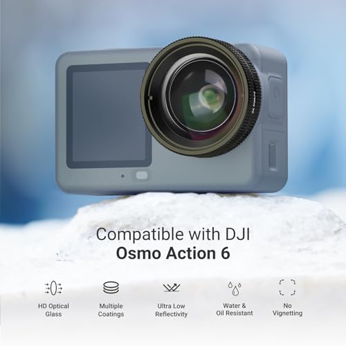 Image of NEEWER Macro Lens Compatible with DJI Osmo Action 6 Only, Action Camera Close Up Photography Accessories with 2X Magnification, 2 Elements 1 Group, 2-3cm Focus Range, LS010