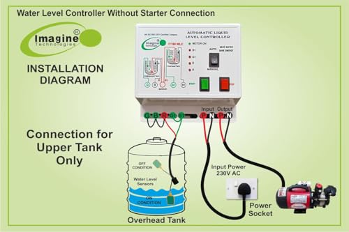 imagine technologies Fully Automatic Water Level Controller and Indicator with 2 Float Sensor