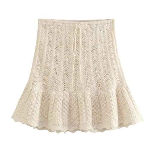 Women 2 Pieces Pleated Knitted Mini Skirt Sets Knitted Sleeveles Top Suit Two Piece Set Outfit