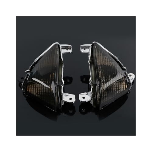 Indicadores de señal delanteros con carcasa negra para Kawasaki ZX6R