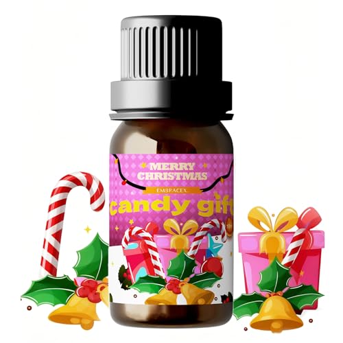 EMBRACEX. Bonbons cadeaux huiles essentielles Huile Parfumée Cadeau de Noël 10ml | Pour Diffuseur Maison, Fabrication de Bougies & DIY Artisanaux | Parfum Festif Doux pour Amateurs de Fêtes
